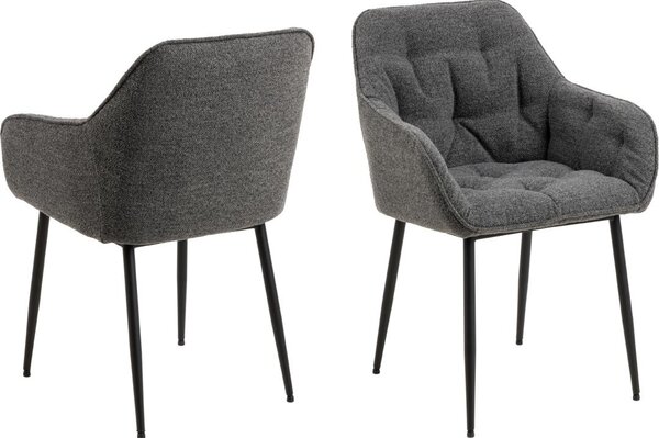 Scaun dining Brooke V4, Gri, 83x58x55 cm