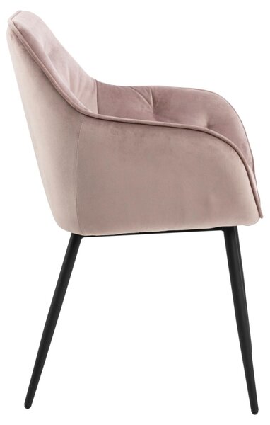 Scaun dining Brooke, Roz prafuit, 83x58x55 cm