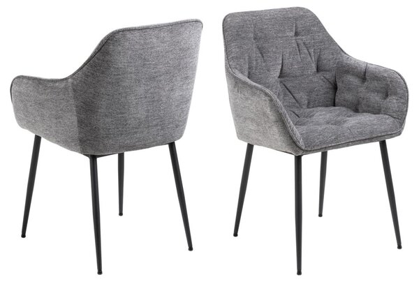 Scaun dining Brooke V3, Gri, 83x58x55 cm