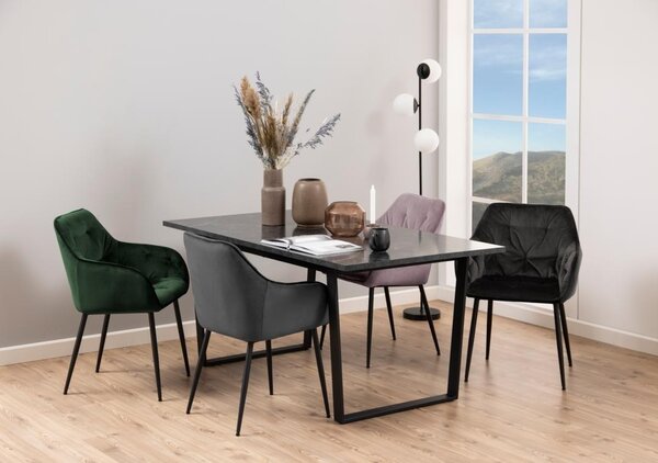 Scaun dining Brooke V2, Gri, 83x58x55 cm