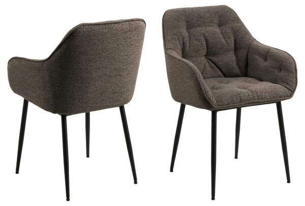 Scaun dining Brooke, Gri, 83x58x55 cm