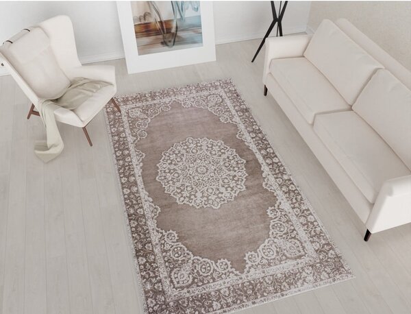 Covor bej lavabil 80x50 cm - Vitaus