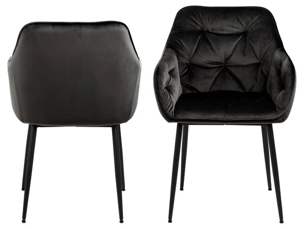 Scaun dining Brooke V1, Gri, 83x58x55 cm