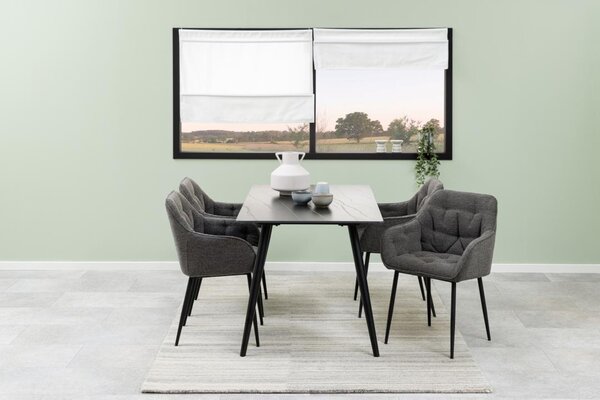 Scaun dining Brooke V4, Gri, 83x58x55 cm