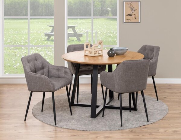 Scaun dining Brooke V5, Gri, 83x58x55 cm
