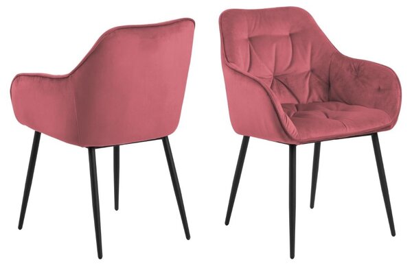 Scaun dining Brooke, Rosu, 83x58x55 cm