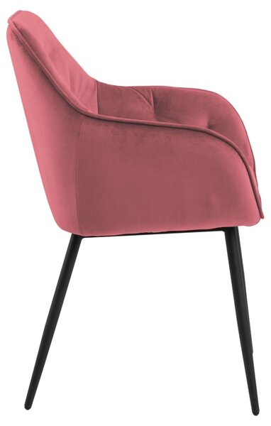 Scaun dining Brooke, Rosu, 83x58x55 cm