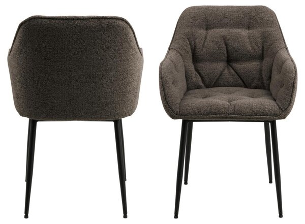 Scaun dining Brooke, Gri, 83x58x55 cm