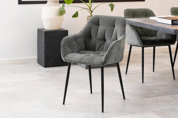 Scaun dining Brooke V3, Gri, 83x58x55 cm