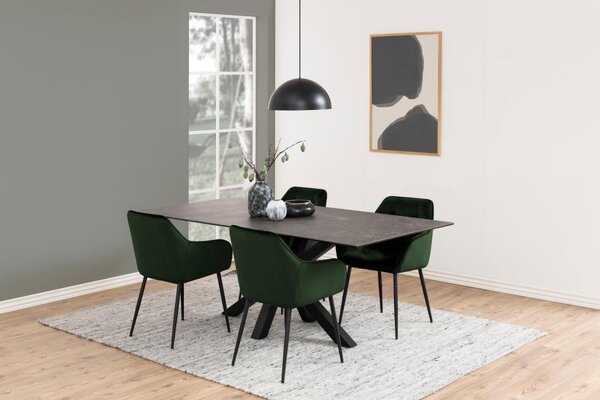 Scaun dining Brooke, Verde, 83x58x55 cm