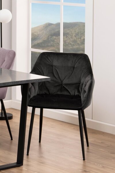 Scaun dining Brooke V1, Gri, 83x58x55 cm