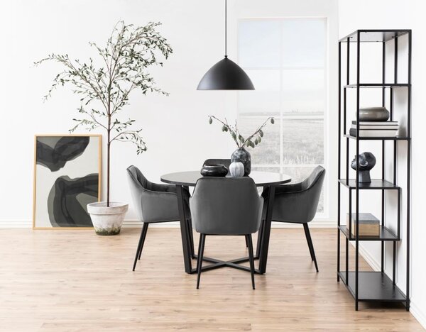 Scaun dining Brooke V2, Gri, 83x58x55 cm