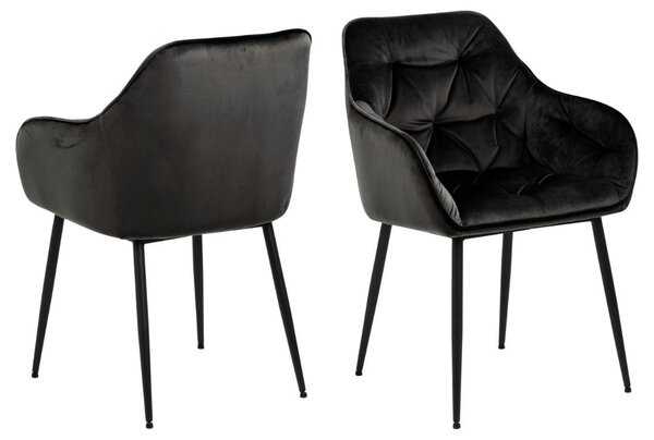 Scaun dining Brooke V1, Gri, 83x58x55 cm