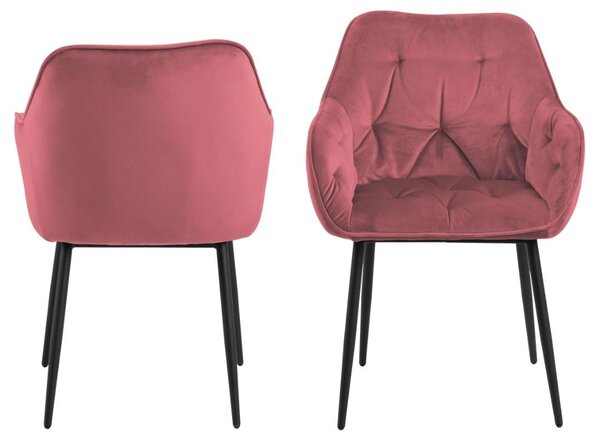 Scaun dining Brooke, Rosu, 83x58x55 cm