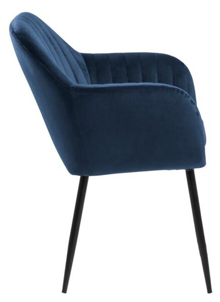 Scaun dining Emilia, Negru mat, 83x57x61 cm