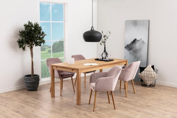 Scaun dining Emilia, Roz prafuit, 83x57x61 cm