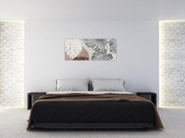 Tablou - Design cu frunze (120x50 cm)