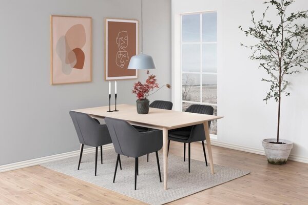 Scaun dining Emilia, Gri, 83x57x61 cm