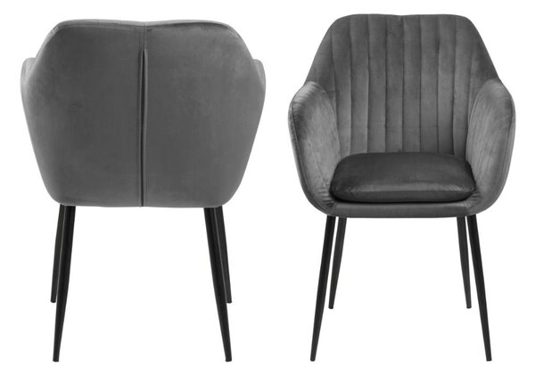 Scaun dining Emilia, Gri, 83x57x61 cm