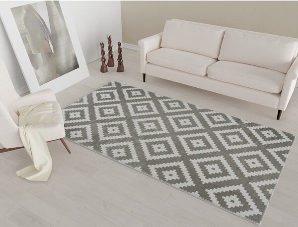 Covor crem/maro deschis lavabil 80x50 cm - Vitaus