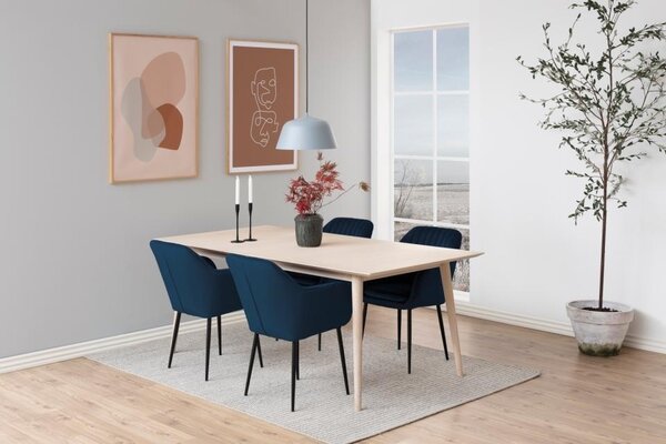 Scaun dining Emilia, Negru mat, 83x57x61 cm