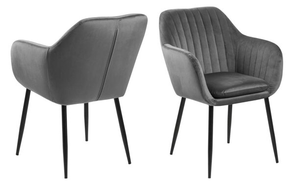 Scaun dining Emilia, Gri, 83x57x61 cm