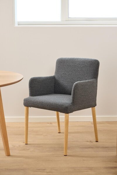 Scaun dining Zoe, Gri, 83x56x60 cm