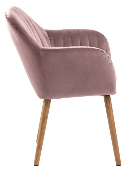 Scaun dining Emilia, Roz prafuit, 83x57x61 cm
