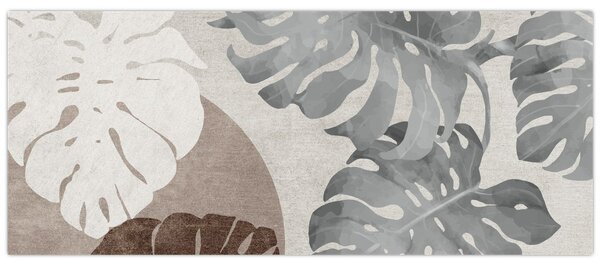 Tablou - Design cu frunze (120x50 cm)