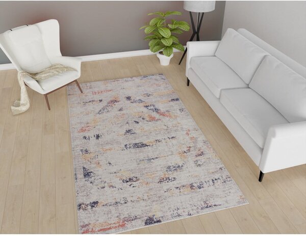 Covor alb/bej lavabil 150x80 cm - Vitaus