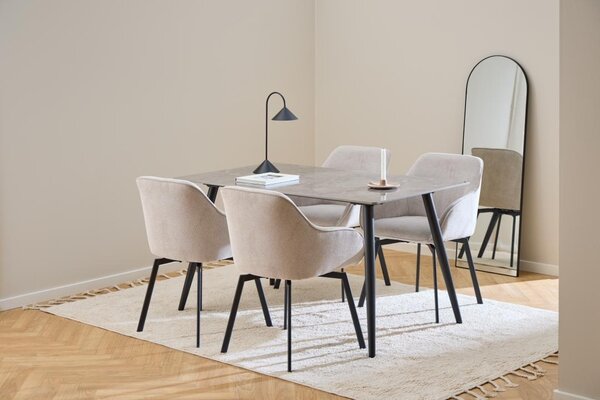 Scaun dining Clara, Bej, 83.5x58.5x55.5 cm