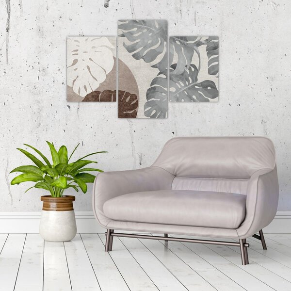 Tablou - Design cu frunze (90x60 cm)