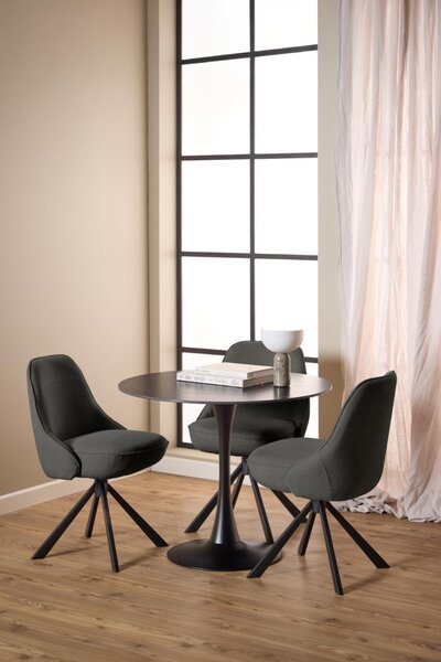 Scaun dining Carlton, Gri, 83.5x52x56 cm