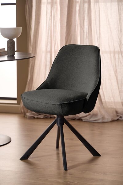 Scaun dining Carlton, Gri, 83.5x52x56 cm