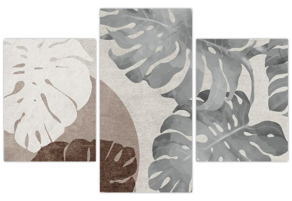Tablou - Design cu frunze (90x60 cm)