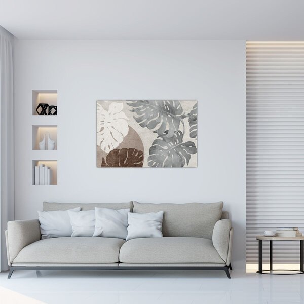 Tablou - Design cu frunze (90x60 cm)