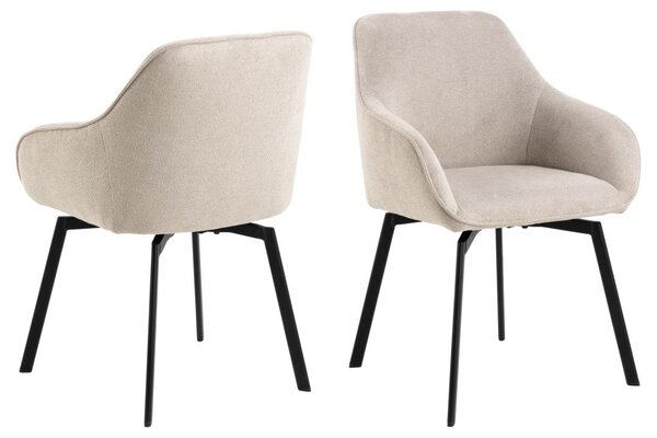 Scaun dining Clara, Bej, 83.5x58.5x55.5 cm