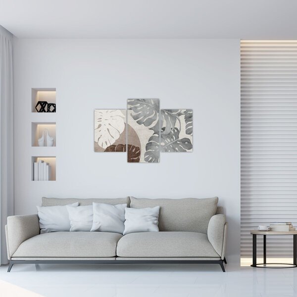 Tablou - Design cu frunze (90x60 cm)
