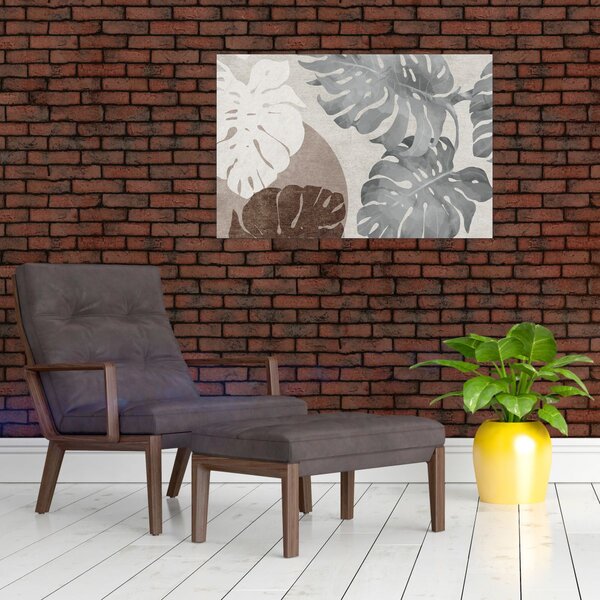 Tablou - Design cu frunze (90x60 cm)
