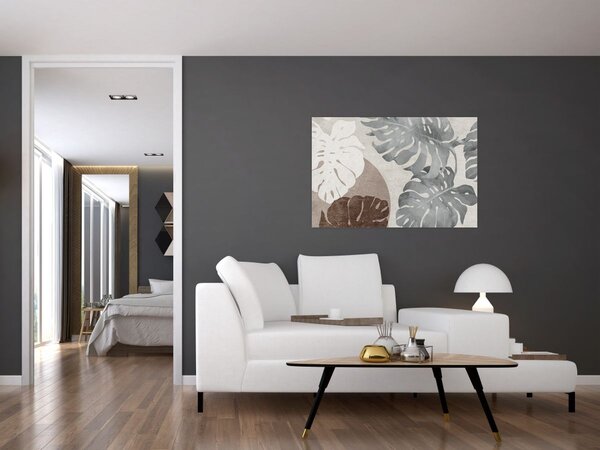 Tablou - Design cu frunze (90x60 cm)