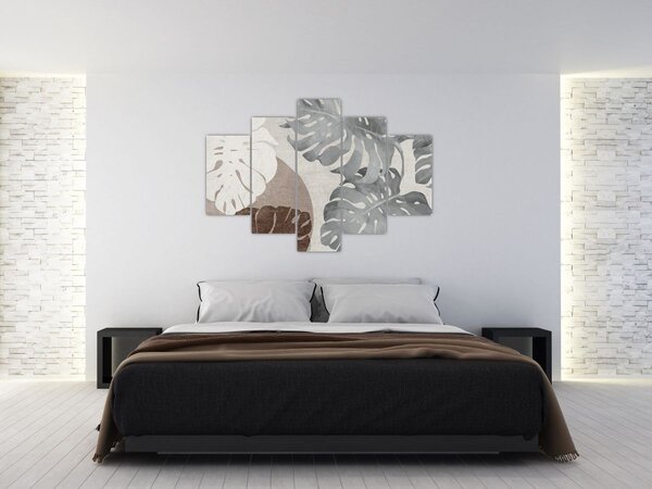 Tablou - Design cu frunze (150x105 cm)