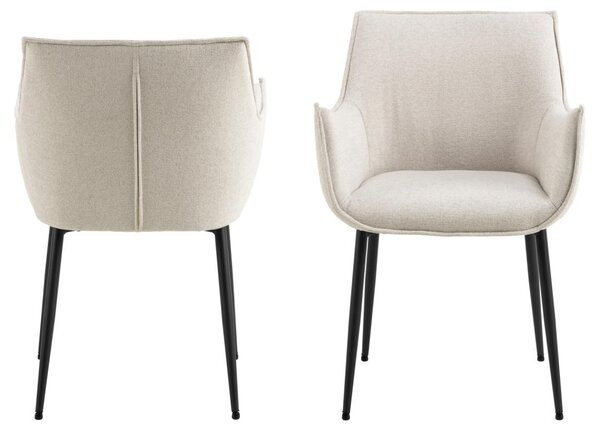 Scaun dining Bonita, Bej, 82.5x56x56 cm
