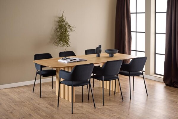 Masa dining Christo, Natural, 75x220x105 cm