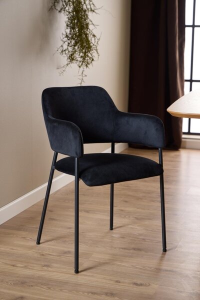 Scaun dining Lima, Negru, 82x54x55 cm