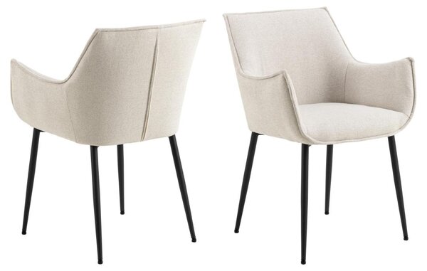 Scaun dining Bonita, Bej, 82.5x56x56 cm