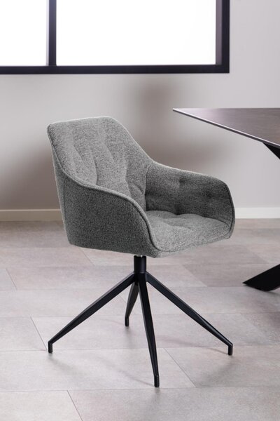 Scaun dining Brooke, Gri, 82x57x54.5 cm