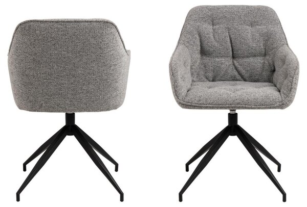 Scaun dining Brooke, Gri, 82x57x54.5 cm