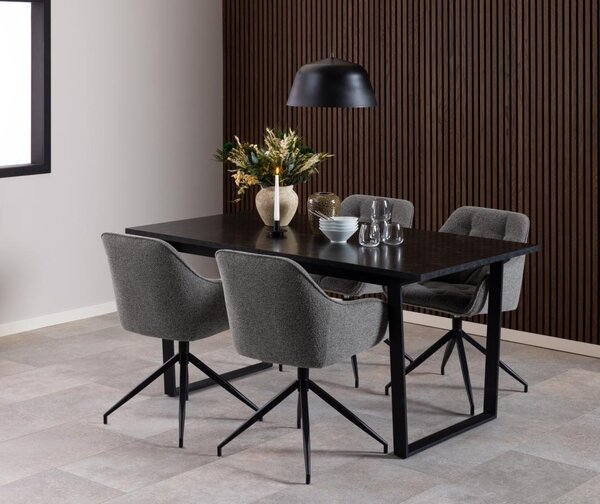 Scaun dining Brooke V1, Gri, 82x57x54.5 cm