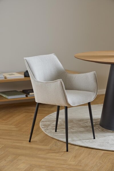 Scaun dining Bonita, Bej, 82.5x56x56 cm