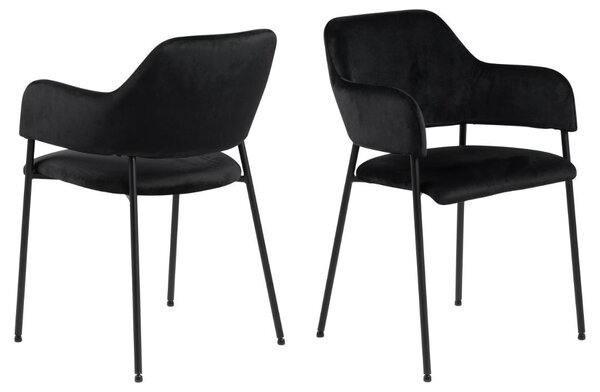 Scaun dining Lima, Negru, 82x54x55 cm